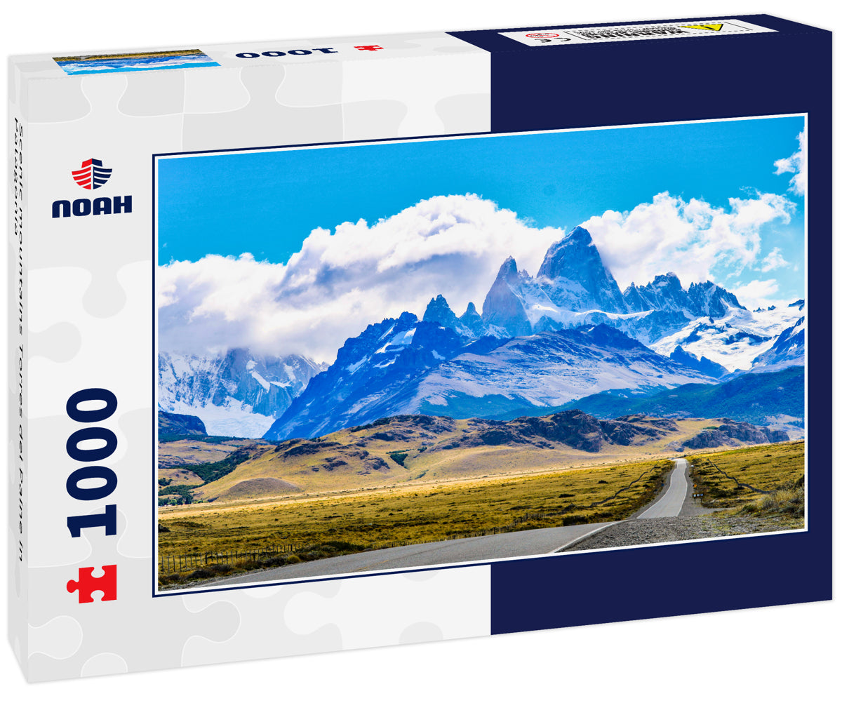 Scenic mountains Torres del Paine in Patagonia