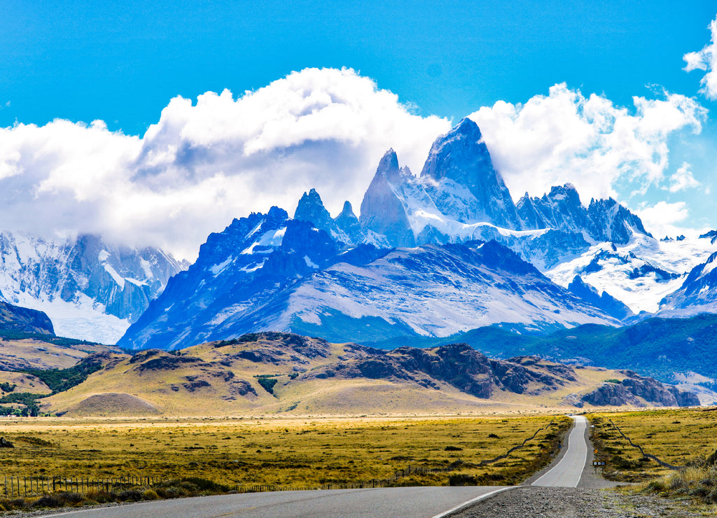 Scenic mountains Torres del Paine in Patagonia