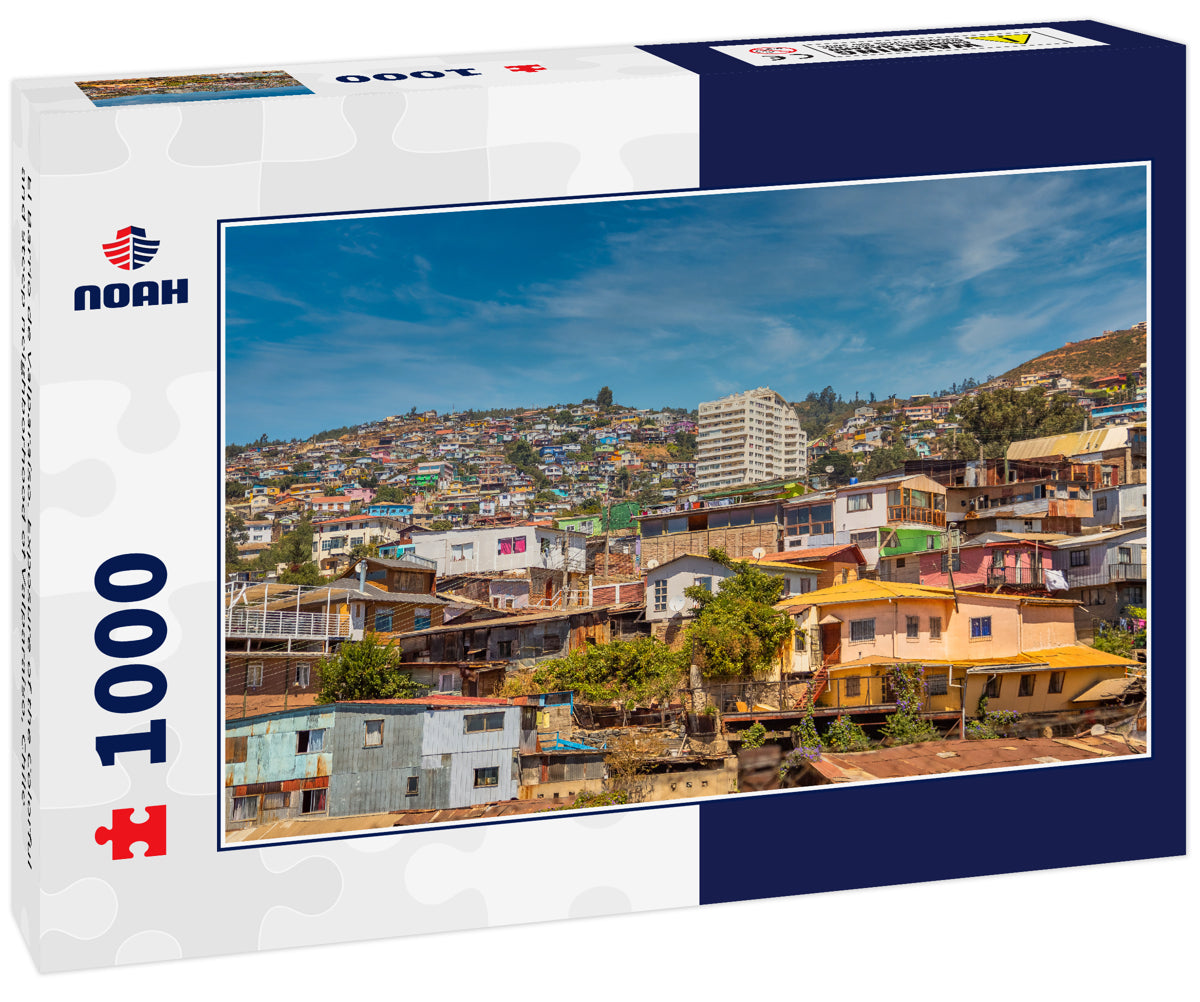 El Barrio de Valparaíso. Exposure of the Colorful and steep neighborhood of Valparaiso, Chile