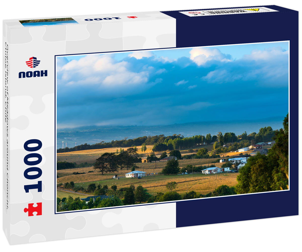 Overview of Meadows around Chonchi, Chiloe Island, Chile