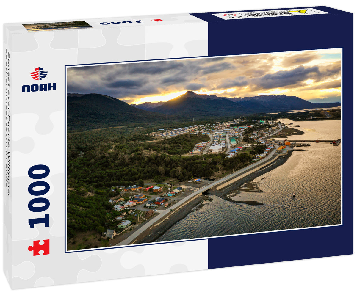 Sunset over Puerto Williams, southernmost town in Chile