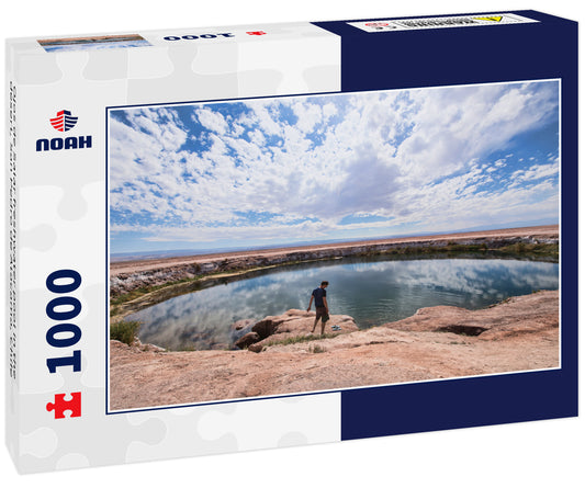 Ojos de Salar freshwater pool in the desert, San Pedro de Atacama, Chile