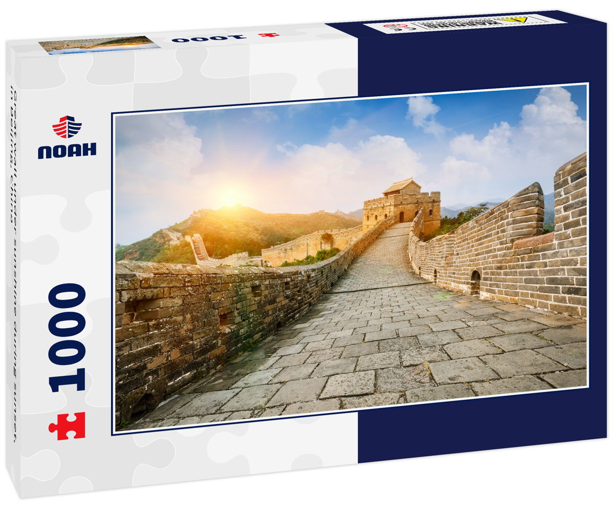 Great wall under sunshine during sunset, in Beijing, China