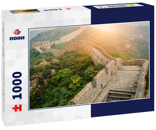 Great wall under sunshine during sunset, in Beijing, China