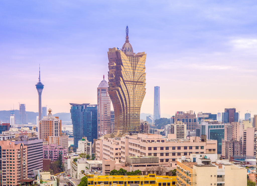 skyline of macau, china