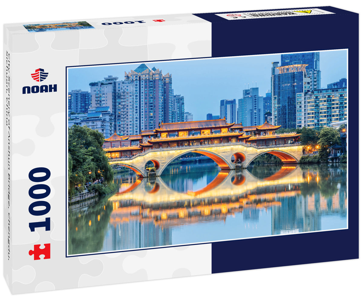 City Scenery of Anshun Bridge, Chengdu, Sichuan, China