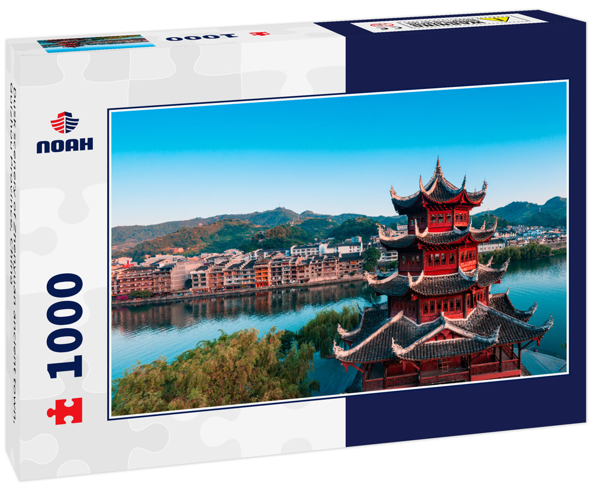 Dusk scenery of Zhenyuan ancient town, Guizhou Province, China