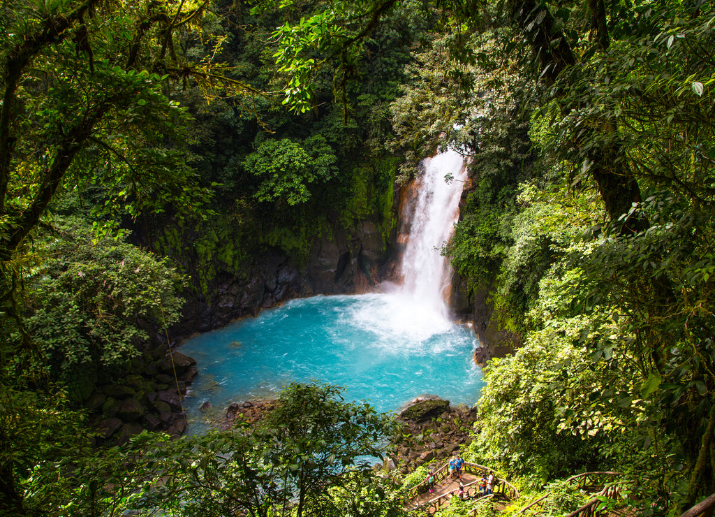 The famous waterfall of the Rio Azul, Costa Rica