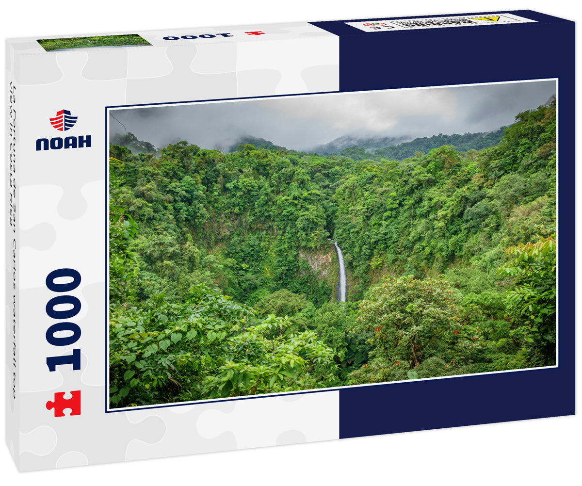 La Fortuna de San Carlos waterfall top view in Costa Rica