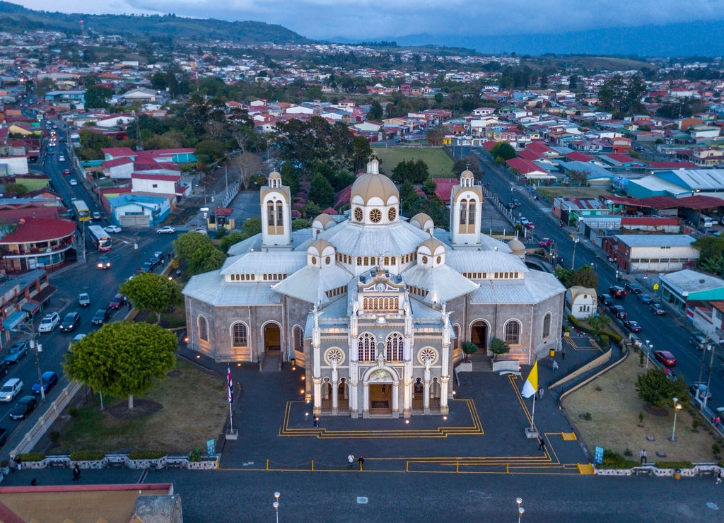 Aerial view of the Basilica of Cartago, Costa Rica
