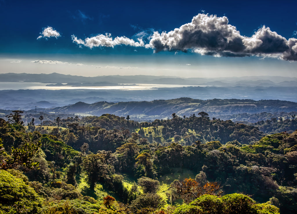 Guanacaste and Gulf of Nicoya seen from Monteverde, Costa Rica