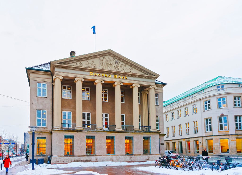 Danske bank in Copenhagen in winter