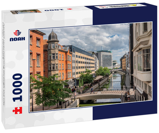 Aarhus river running through the city center, Denmark
