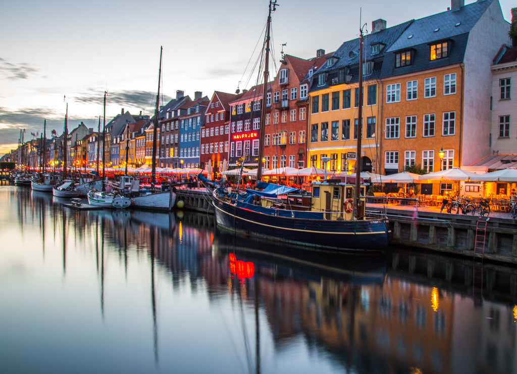 Copenhagen city and canal Nyhavn in Denmark