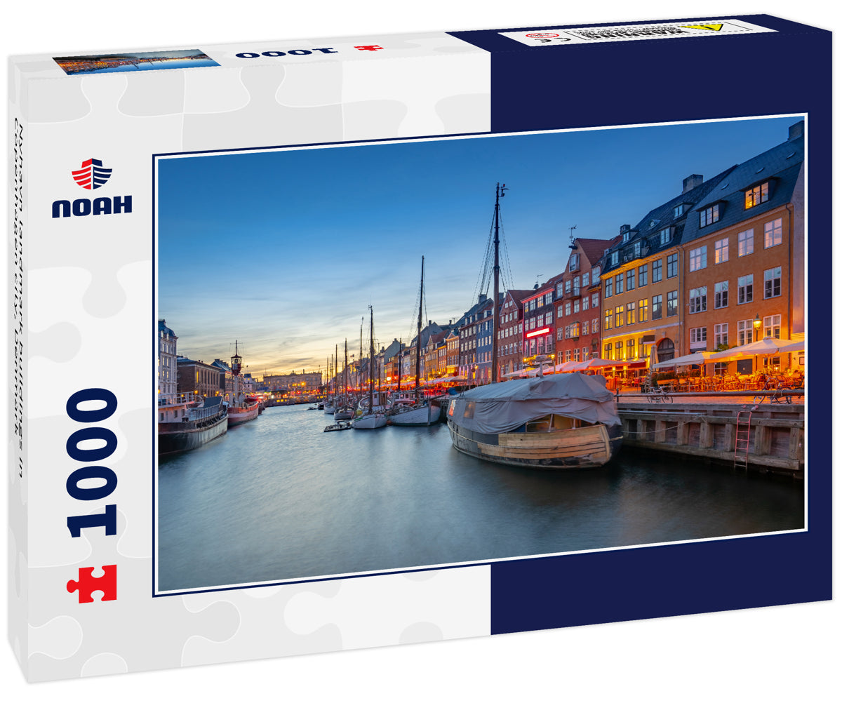 Nyhavn landmark buildings in Copenhagen city, Denmark