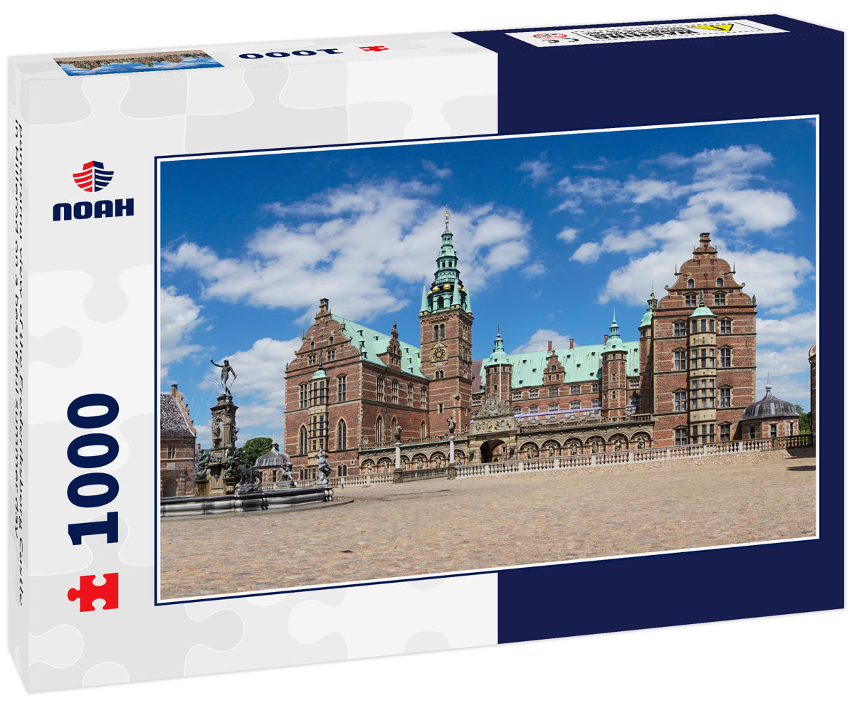 panorama view of the Frederiksborg Castle in Hillerod on a beautiful summer day