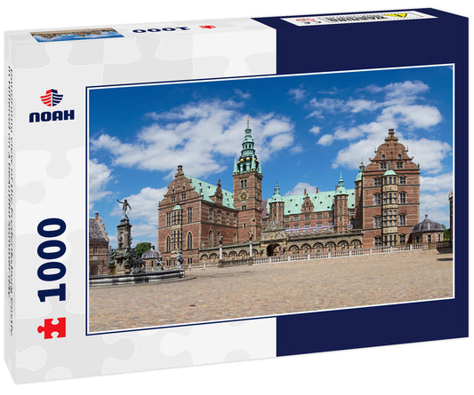 panorama view of the Frederiksborg Castle in Hillerod on a beautiful summer day