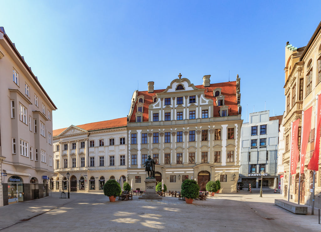 Augsburg City in Bavaria, Germany. Outdoor travel Pictures from Public Places on a hot summer day