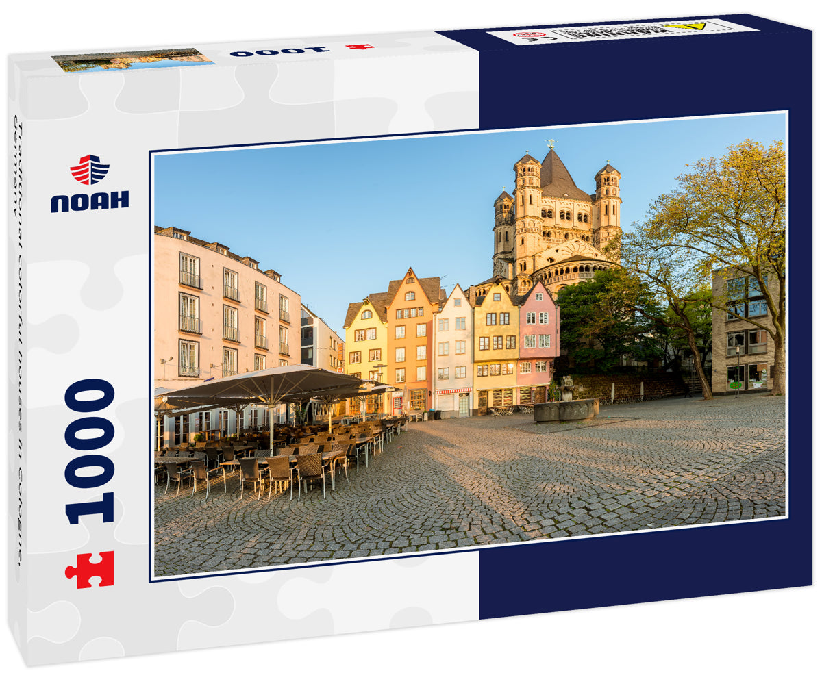 Traditional colorful houses in Cologne, Germany