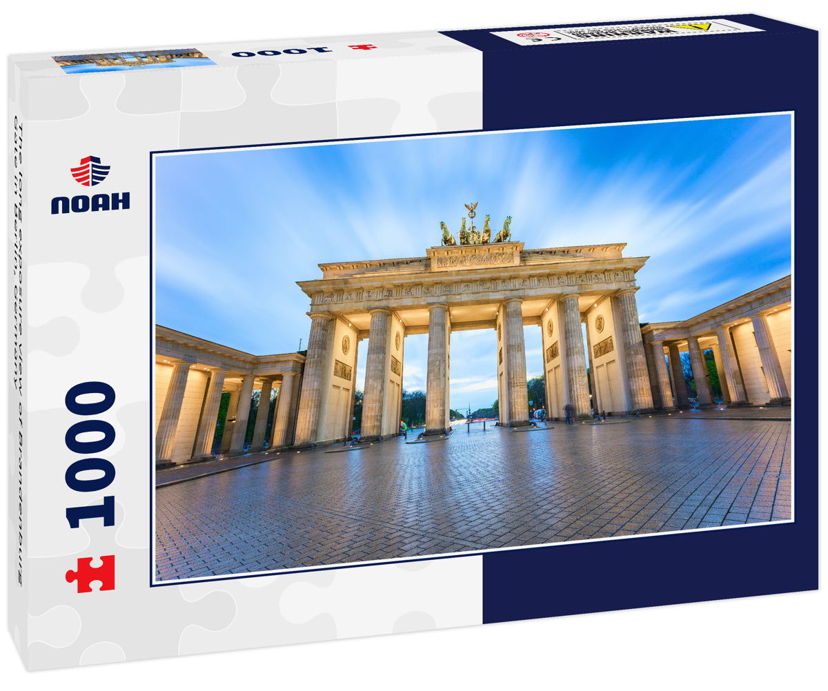 The long exposure view of Brandenburg Gate in Berlin, Germany