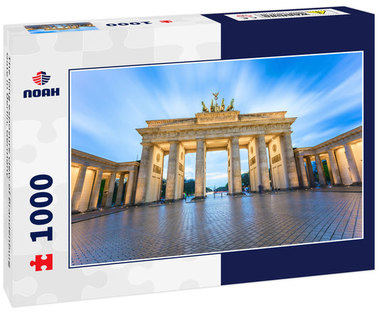 The long exposure view of Brandenburg Gate in Berlin, Germany