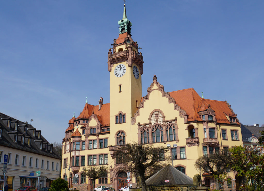 Das Rathaus von Waldheim, Sachsen