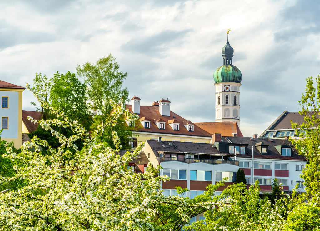 Panoramic view on city of Dachau next to Munich in Bavaria, Germany