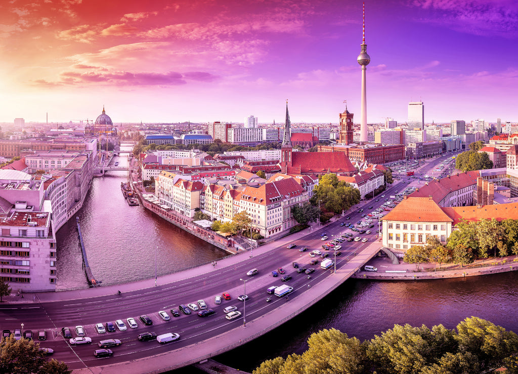 Panoramic view at the Berlin city center