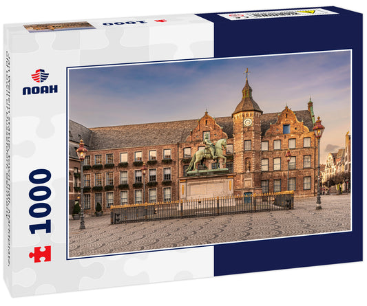 Jan Wellem statue, town hall, Marktplatz, old town of Dusseldorf, Germany