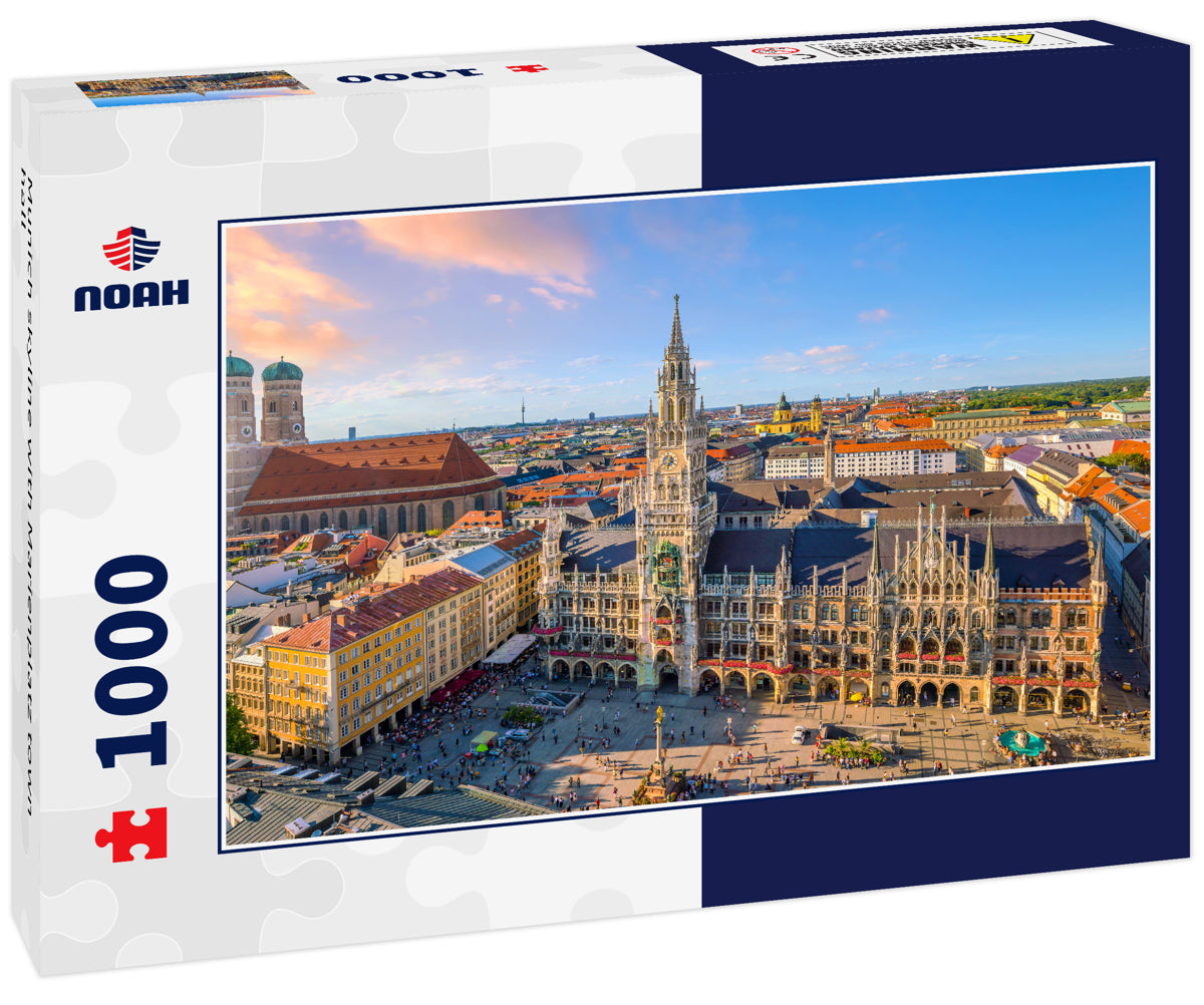 Munich skyline with Marienplatz town hall