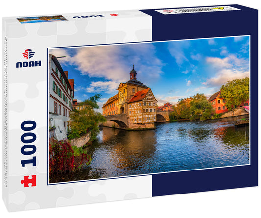 Amazing panoramic view of historic city center of Bamberg, Germany. UNESCO World Heritage Site