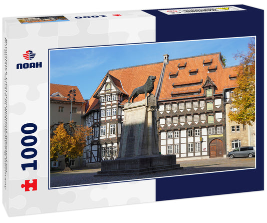 Brunswick Lion monument located on Burgplatz square in Braunschweig Germany