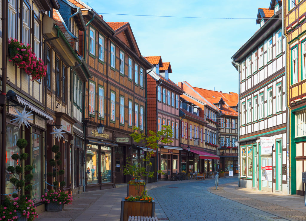 Half-timbered houses, Wernigerode, Harz, Saxony-Anhalt, Germany