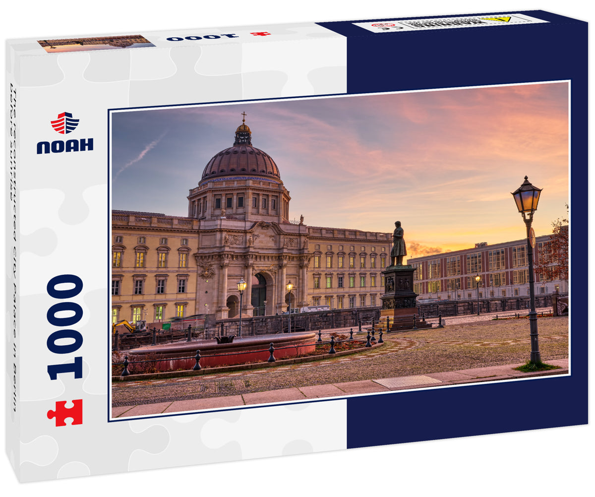 The reconstructed City Palace in Berlin before sunrise