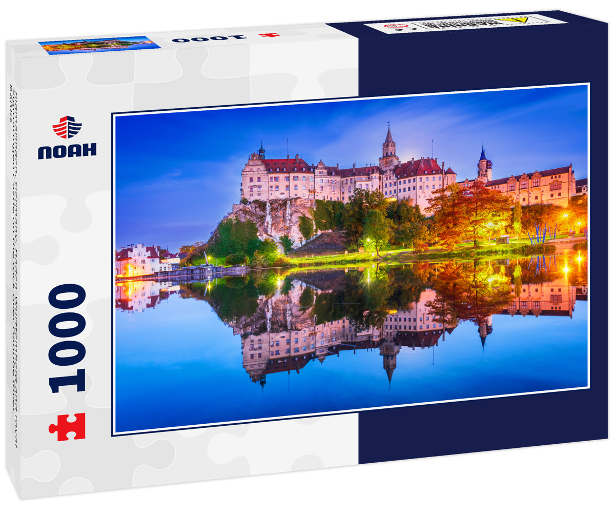 Sigmaringen, Germany. Baden-Wurttemberg and royal Sigmaringen Castle on the rock over Danube River banks