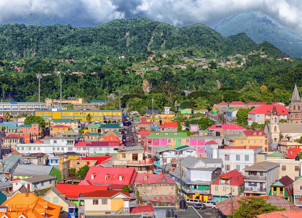 Colorful Buildings in Rosseau Dominica