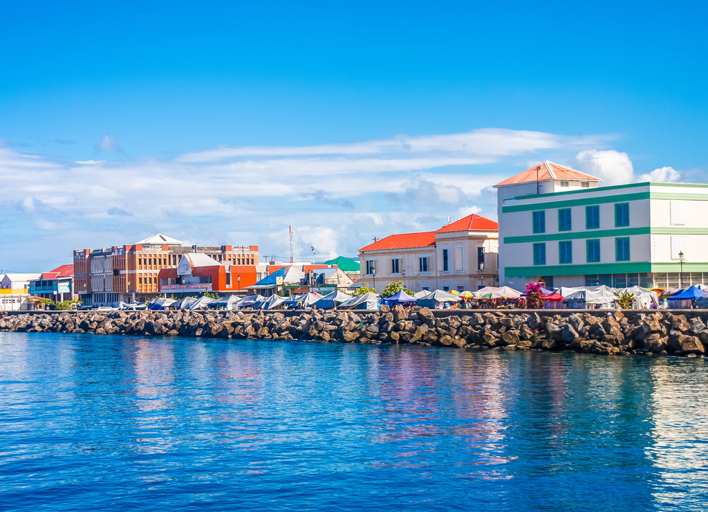 Colorful Waterfront on Dominica