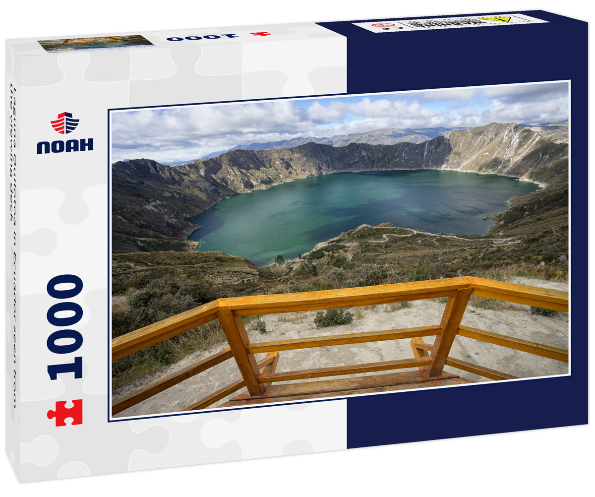 Laguna Quilotoa in Ecuador seen from the viewing deck