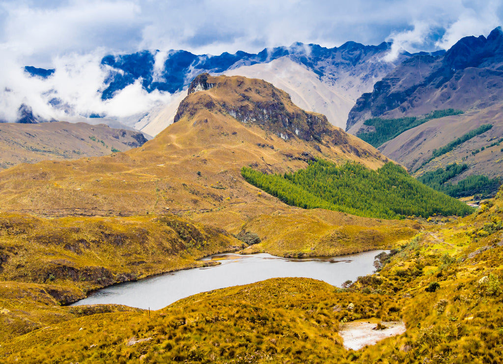Spectacular landscape in Cajas National Park, Ecuador