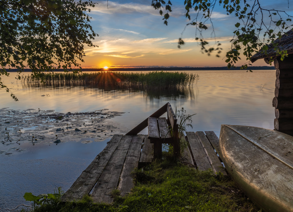 Stunning sunset in Lahemaa National Park, Estonia,. The largest park in Estonia. It was the first national park of the former Soviet Union
