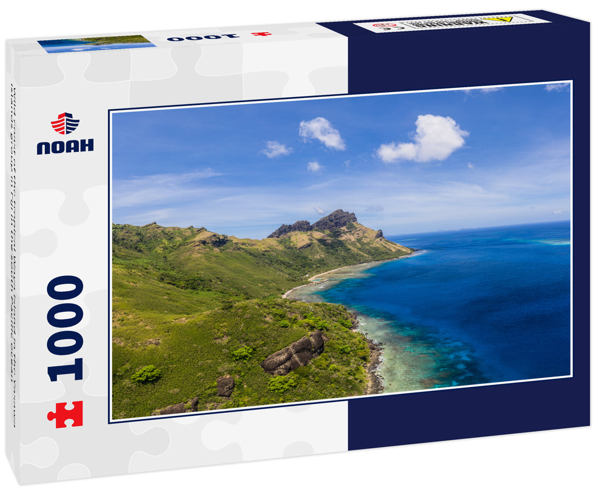 Wild coast of the tropical Waya island in the Yasawa islands group in Fiji in the south Pacific ocean