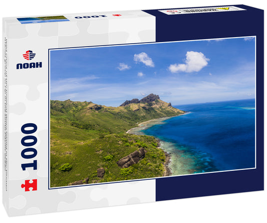 Wild coast of the tropical Waya island in the Yasawa islands group in Fiji in the south Pacific ocean