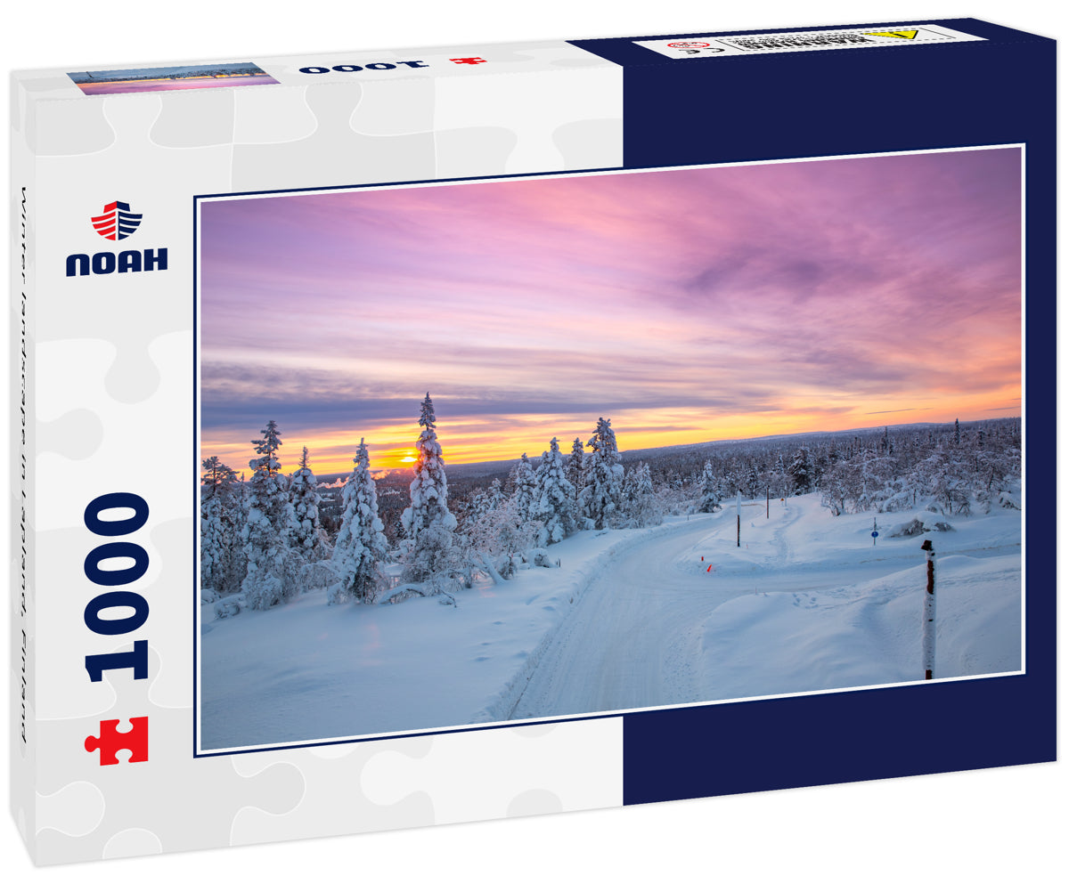 Winter landscape in Lapland, Finland