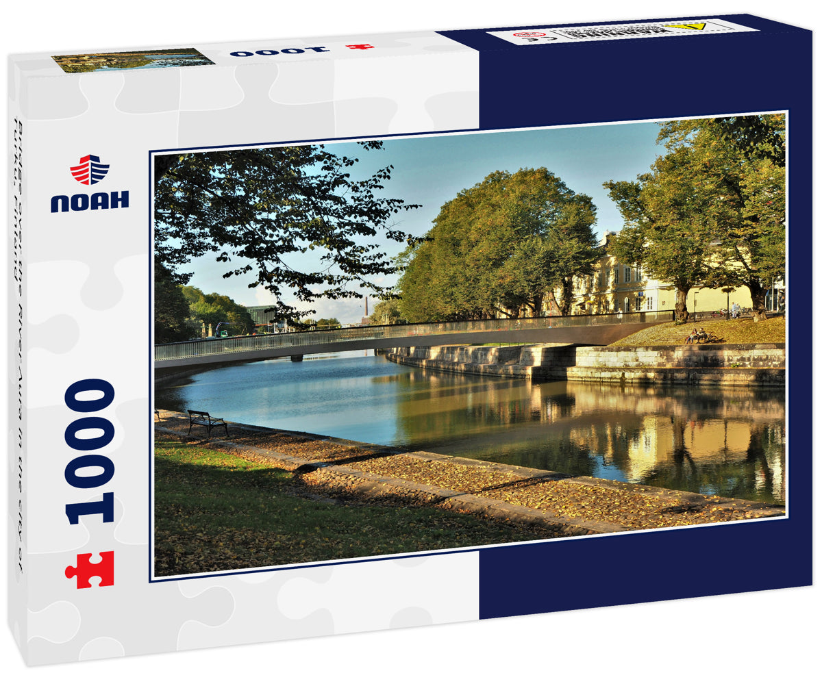 Bridge over the River Aura in the city of Turku, Finland