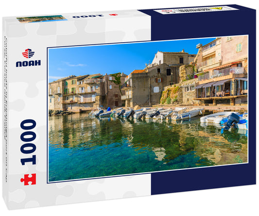 Colorful boats in Erbalunga port on Cap Corse, Corsica island, France