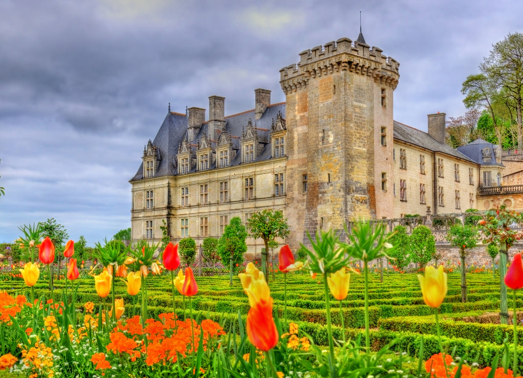 Chateau de Villandry, a castle in the Loire Valley