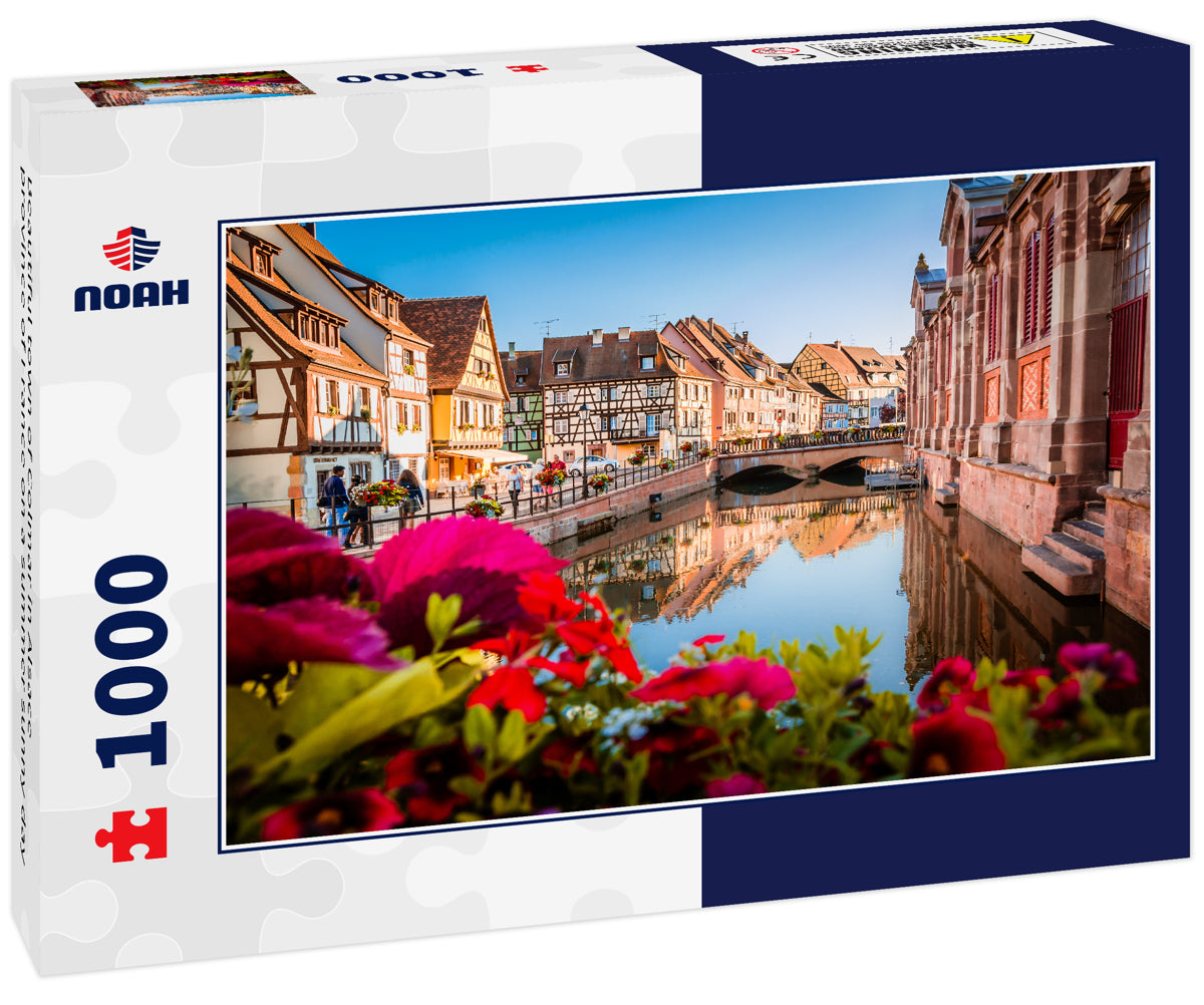 Beautiful town of Colmar in Alsace province of France on a summer sunny day