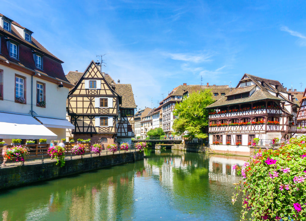 Traditional colorful houses in La Petite France, Strasbourg, Alsace, France