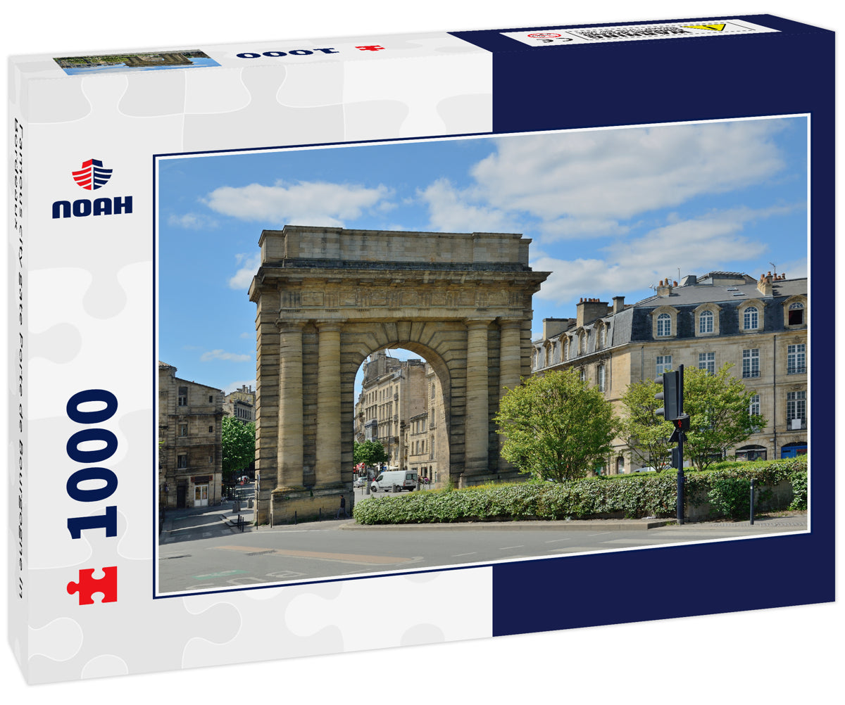 Famous city gate Porte de Bourgogne in Bordeaux