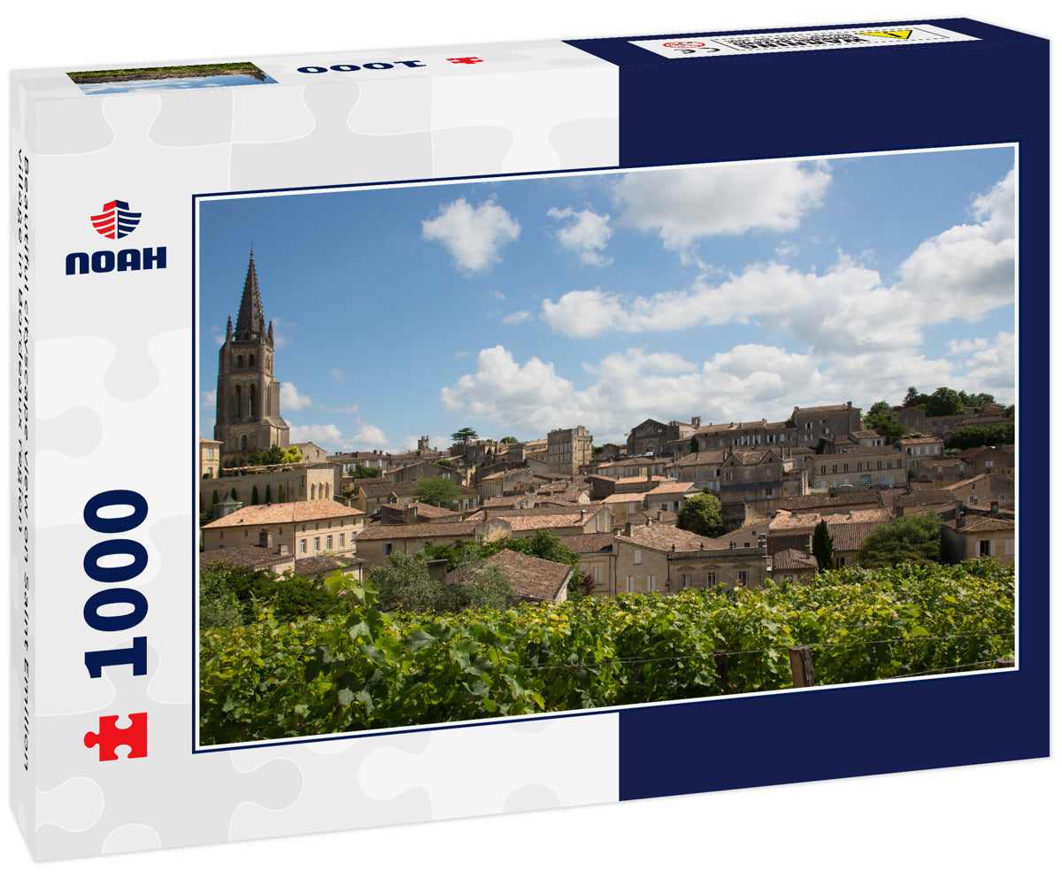 Beautiful cityscape view on Saint Emilion village in Bordeaux region